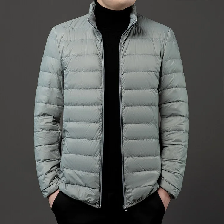 Winter Men's Stand Collar down Jacket and Cotton Jacket Inside Large Pocket Thickened for Warmth Fashion Versatile Mens Clothing