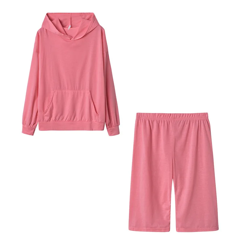 Women Fleece Two Piece Sets Elegant Solid Color Oversized Warm Hoodies and Long Pant Sports Suit Autumn Winter Tracksuit