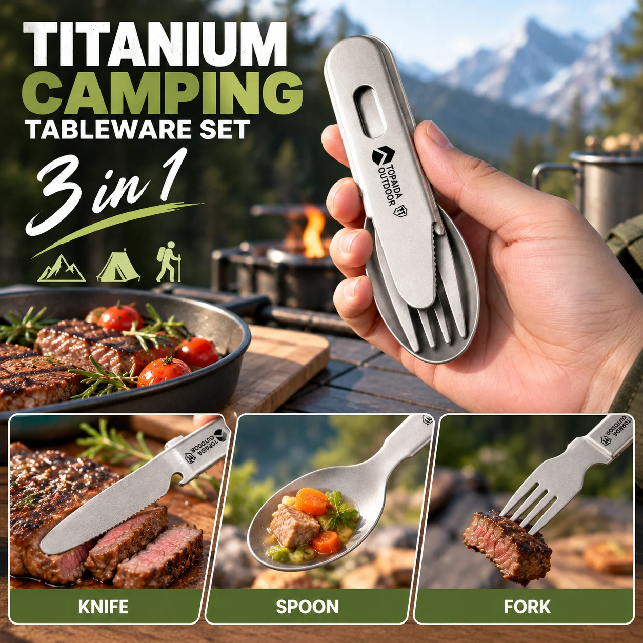 Ultralekki tytanowy zestaw kem – Weaning Spoon Set recenzja i cena