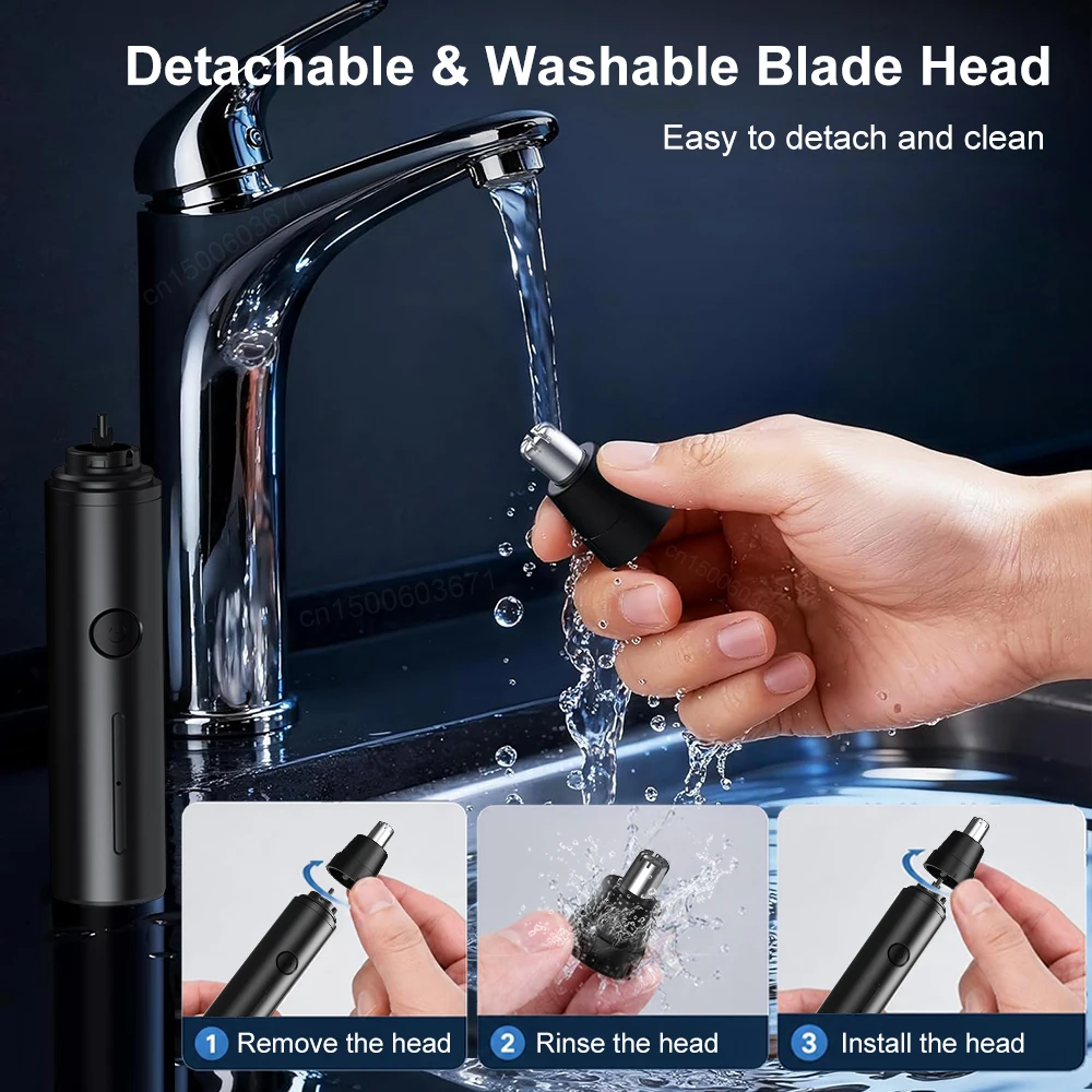 Nose Hair Trimmer Rechargeable Electric Nose Hair Clipper Portable 360° Automatic Shaving Nose Eyebrow Ear Painless Hair Remover - view 5