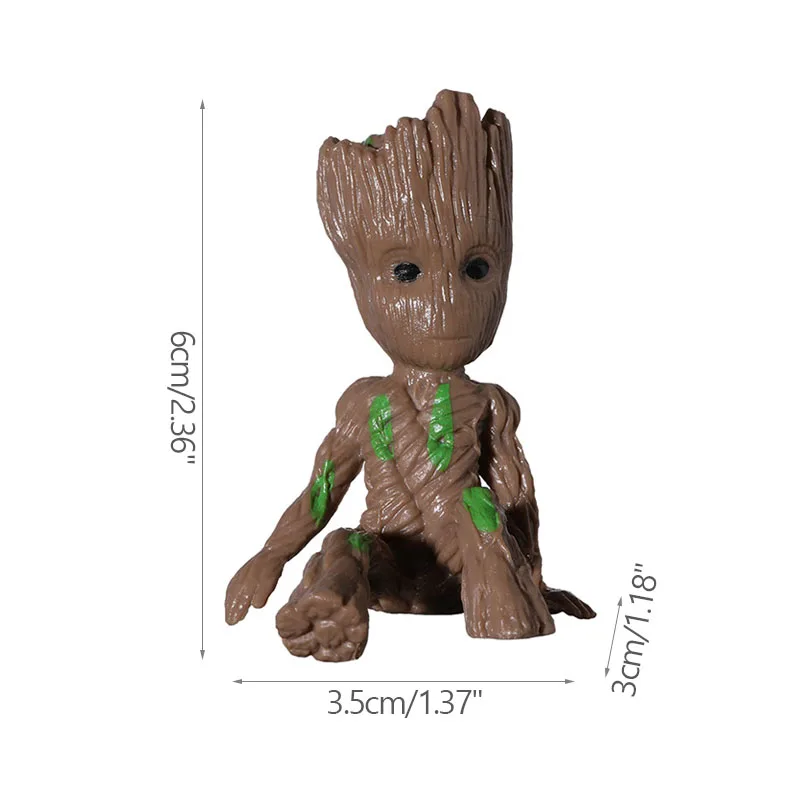 Woondecoratie Ambachten Miniatuur Model Kantoor Desktop Display Cartoon Groot Beeldjes Handwerk Decor Boom Man Ornament 5CM