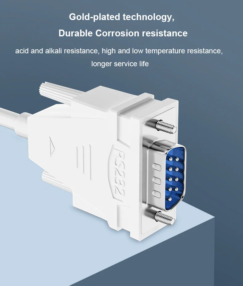 DTECH سعر الجملة USB إلى RS232 محول كابل دعم إشارة RTS، DTR، DCD، RI، DSR، CTS #4