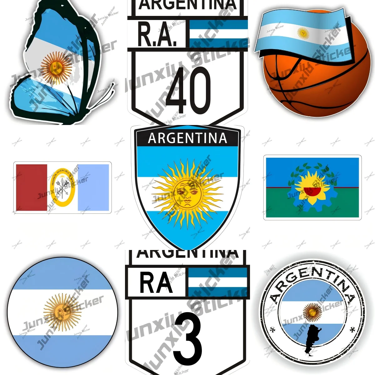 Argentina Round Seal Sticker Ruta 40 3 Argentina Buenos Aires Shield Sign High Quality Waterproof Sticker For Car Thermos Laptop