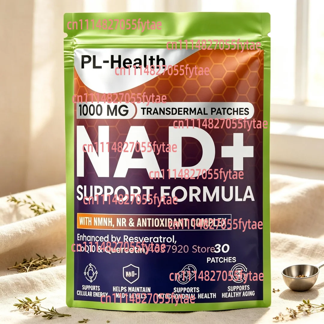 30 Patches NAD+ Transdermal Patches with NMNH, Resveratrol & CoQ10 – Cellular Health & Wellness Support