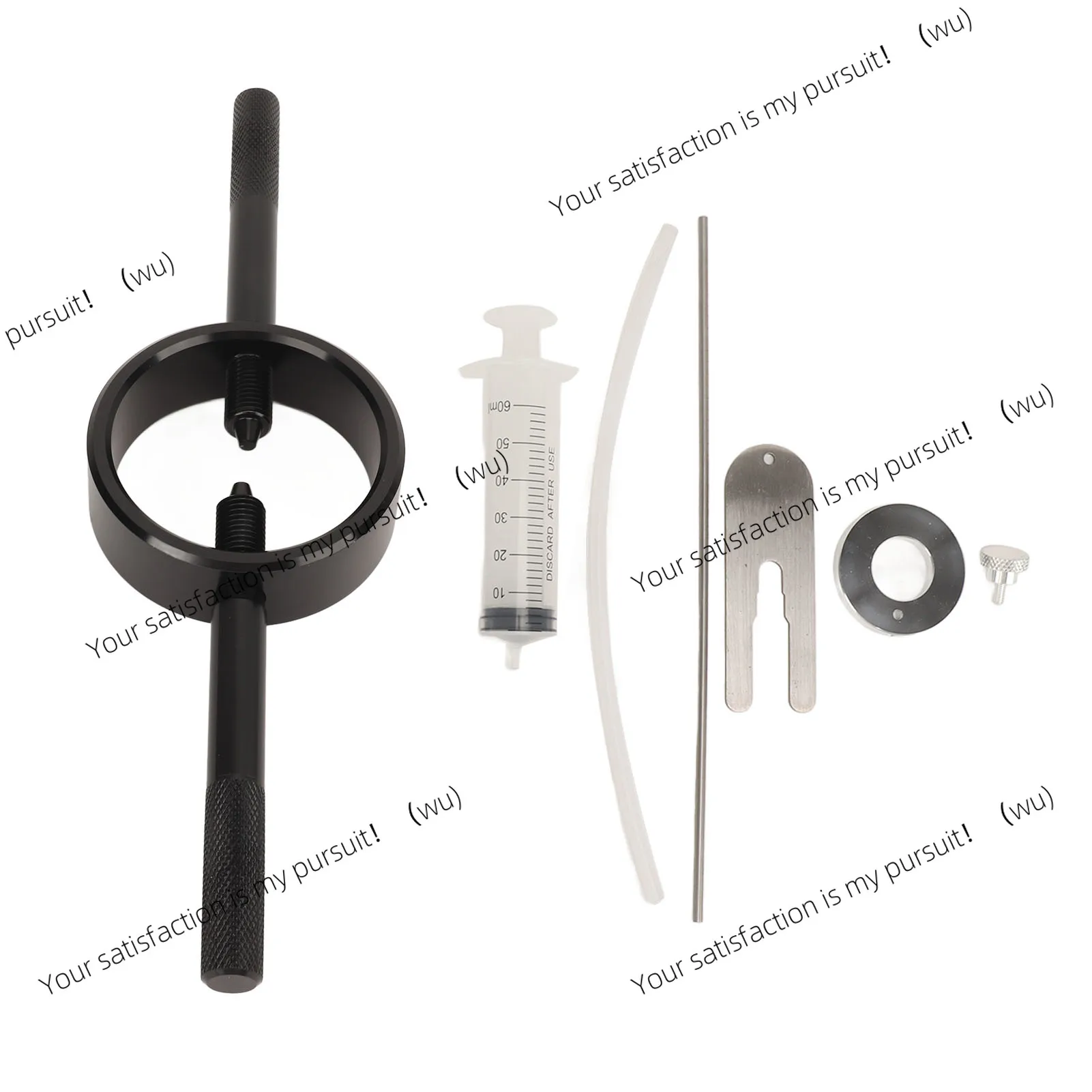 Universal high-precision front fork oil level measurement tool for motorcycles and front fork spring compressor set