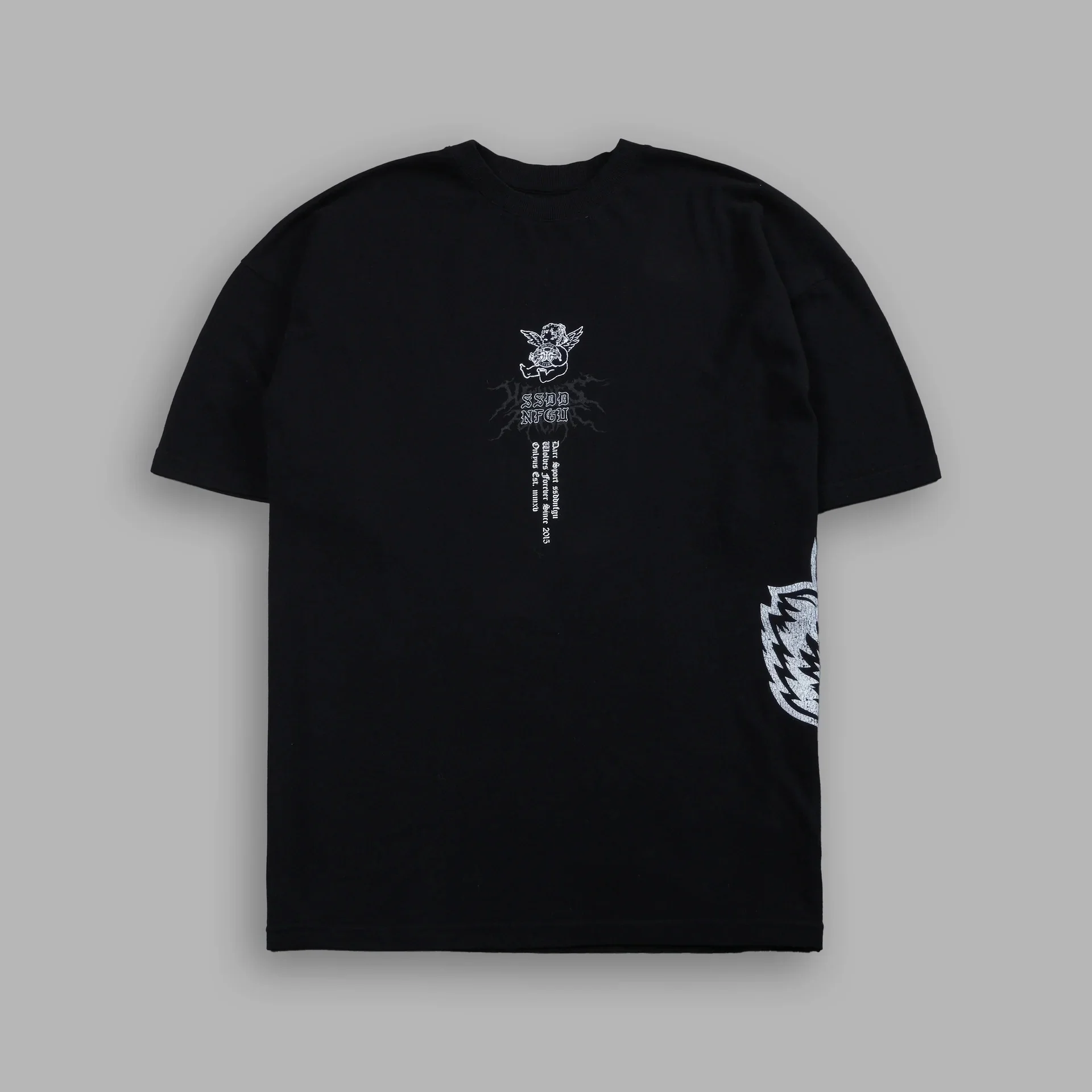 2026 New Men's Gothic T-Shirt Praying Skeleton Print Oversized Streetwear Tee Cotton Casual Short Sleeve Fitness Shirts Tops