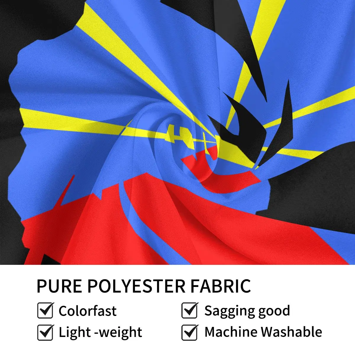 974 جزيرة ريونيون العلم نسيج الديكور الفن الجمالية المفروشات لغرفة المعيشة غرفة نوم المنزل قماش صوفي الجدار الشنق #4