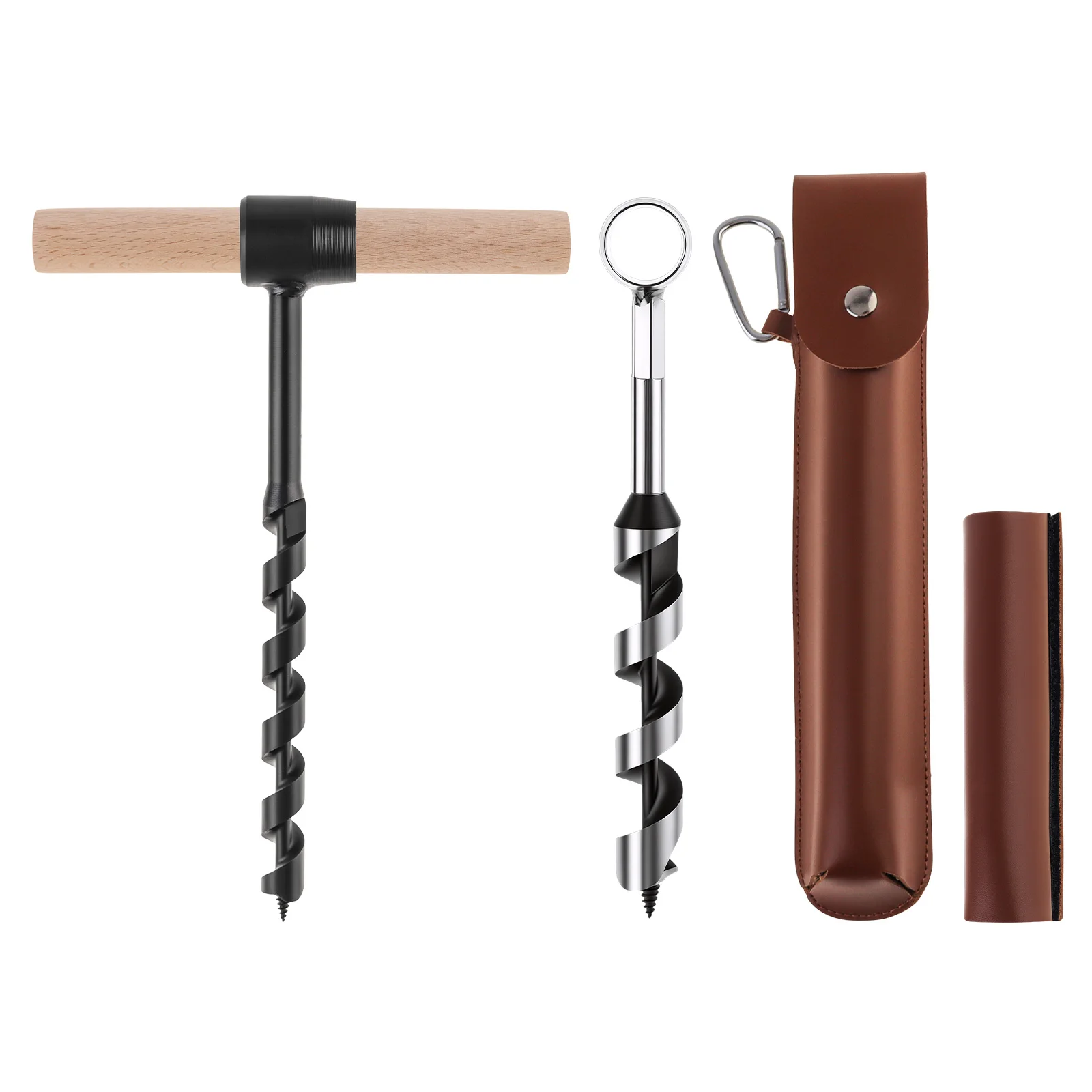 

Manual Wood Drills Woodworking Hand Auger Drill Set for Camping Bushcraft Outdoor Survival Gear Manual Hole Maker Wrench Tool