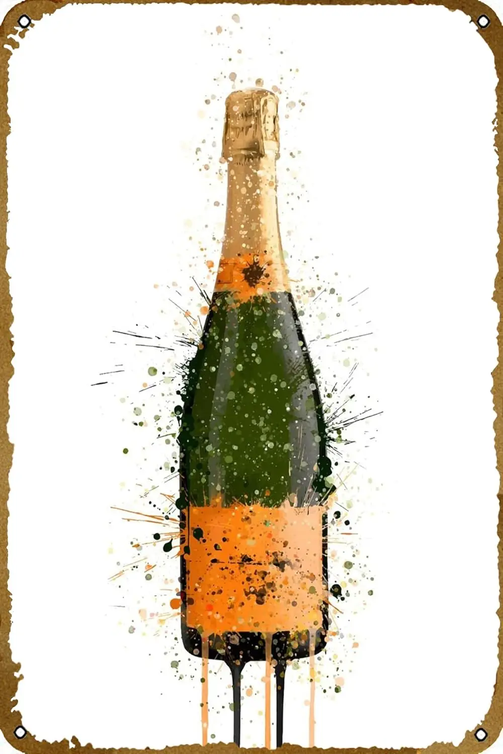 Póster de champán Veuve Clicquot, cartel de metal vintage, placa de pared de estilo retro, decoración