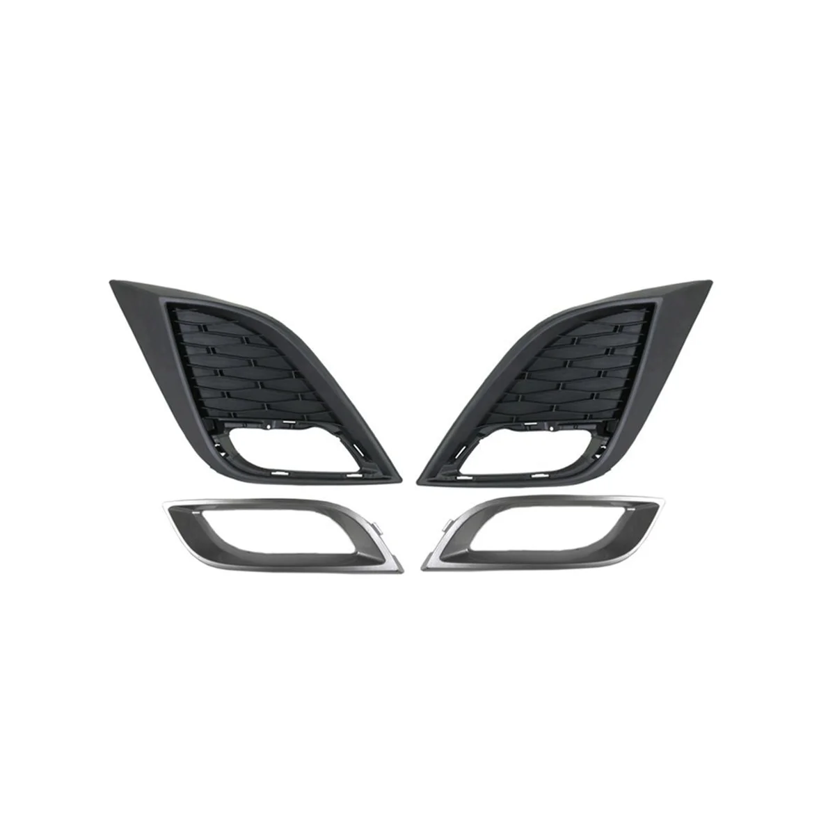 BBN250C21C Car Left Front Bumper Fog Light Grille Fog Lamp Grill Cover with Chrome Frame for 2010 2011