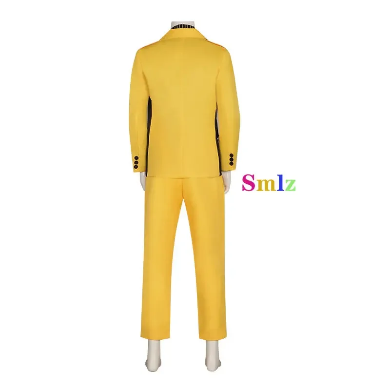 Finn cosplay anime high card cosplay costume men yellow suit Halloween Carnival clothes for disguise rode play