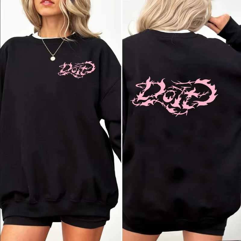 

Футболка с цветочным принтом, мягкая дышащая повседневная удобная футболка большого размера с длинными рукавами, уличная одежда унисекс, топ Kpop, модный пуловер Hoo