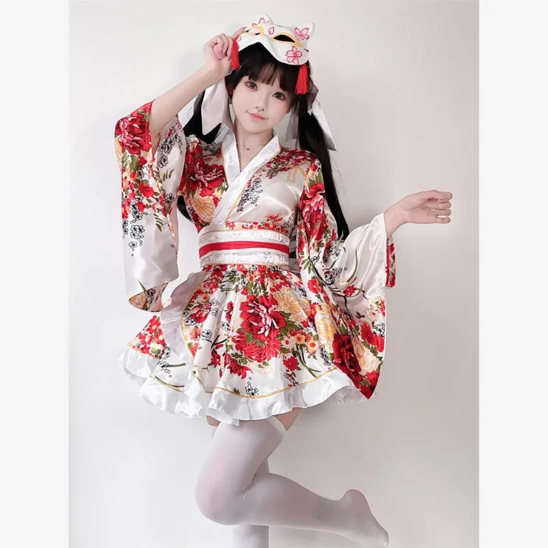 

Traditional Kimono Summer-style Breeze Skirt Printed Modified Yukata and Kimono Women's Pure Erotic Outfit Cosplay Clothing