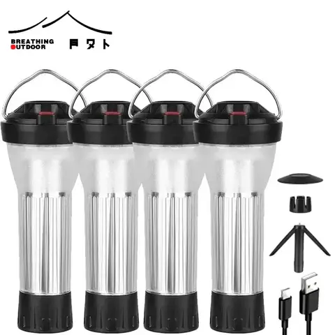 BATOT 5 Set 3000mAh 캠핑 랜턴 목표 제로 플랫 교체 캠핑 램프 5 조명 모드 Led 손전등 비상 램프