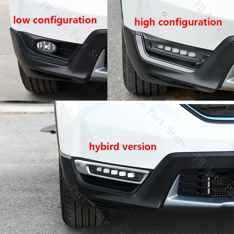 Front Bumper Fog Light Daytime Running Lamp For Honda CRV CR-V 2017 2018 2019 2020 Foglight Foglamp Trim Cover Frame Hood