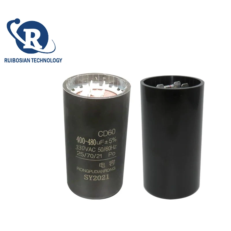 330V CD60 cold storage air conditioning refrigeration compressor 400-480UF freezer starter auxiliary US-grade capacitor