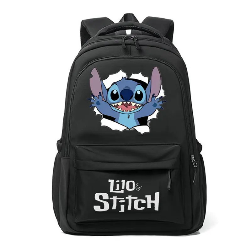 Disney Stitch School Backpack Children School Bags Girls Daypack Kids Adolescent Bags Kawaii Waterproof Large Capacity Backpack