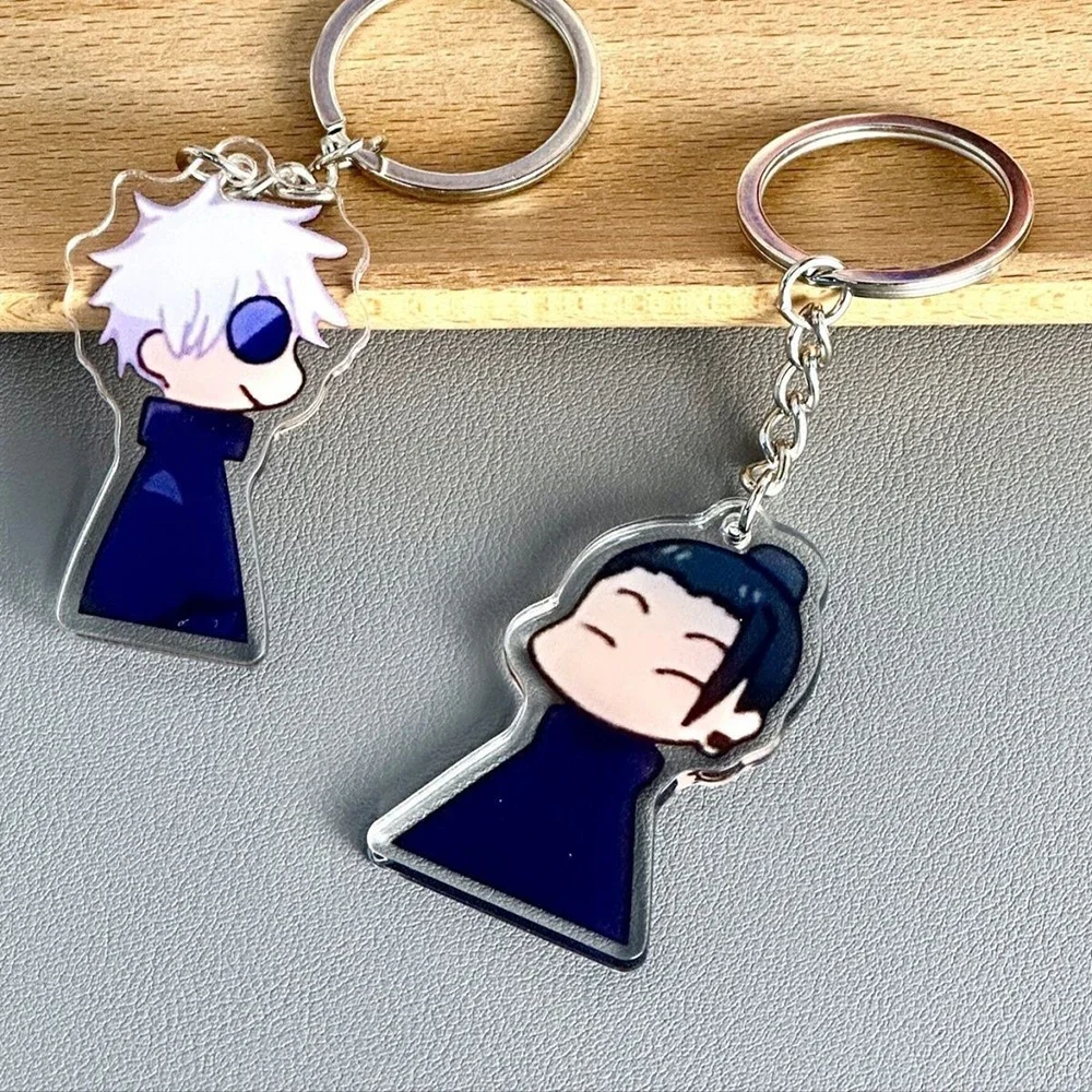 Jujutsu Kaisen Anime Sleutelhanger Acryl Sleutelhangers Itadori Yuji Satoru Gojo Megumi Schooltas Decoratie Rugzak Hanger Kid Gift