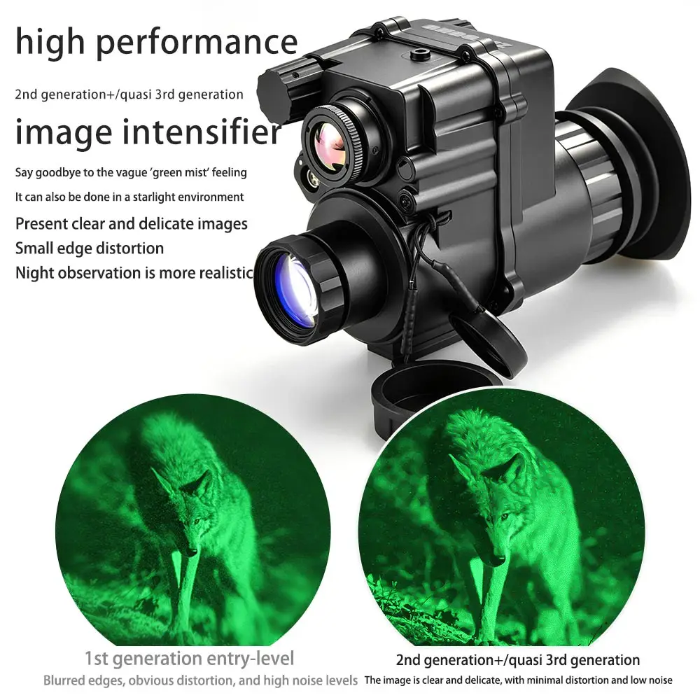 PV-DF-220 Infrared Fusion Monocular, Low-Light Night Vision Headset for Outdoor Night Detection