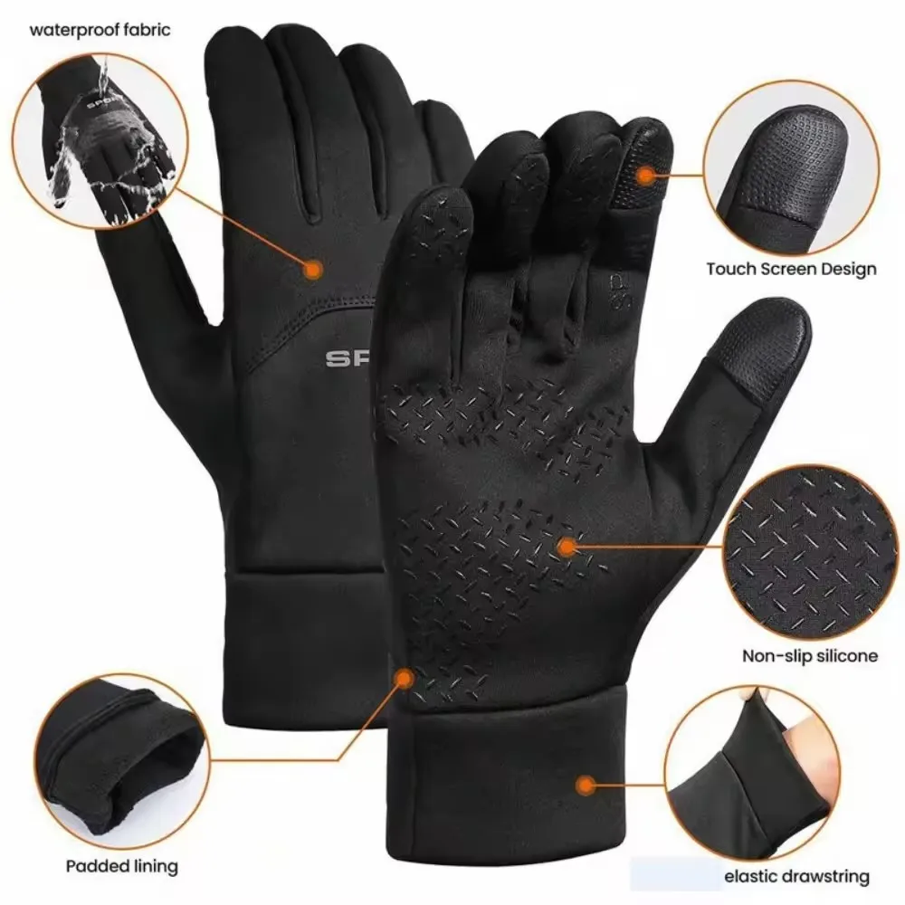 Winter Cold Resistant Warm Gloves Touch Screen Gloves 360 ° Fully Locked Temperature Gloves Christmas Gifts