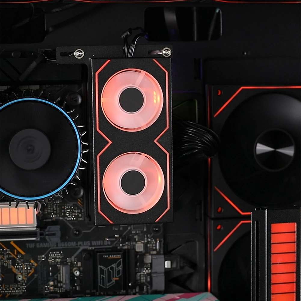 وحدة ذاكرة الوصول العشوائي 4Pin PWM/5V 3Pin ARGB مع مراوح تبريد مزدوجة 5020 RAM المبرد المبرد RAM مروحة تبريد ذاكرة الوصول العشوائي لـ DDR4 DDR5 #4