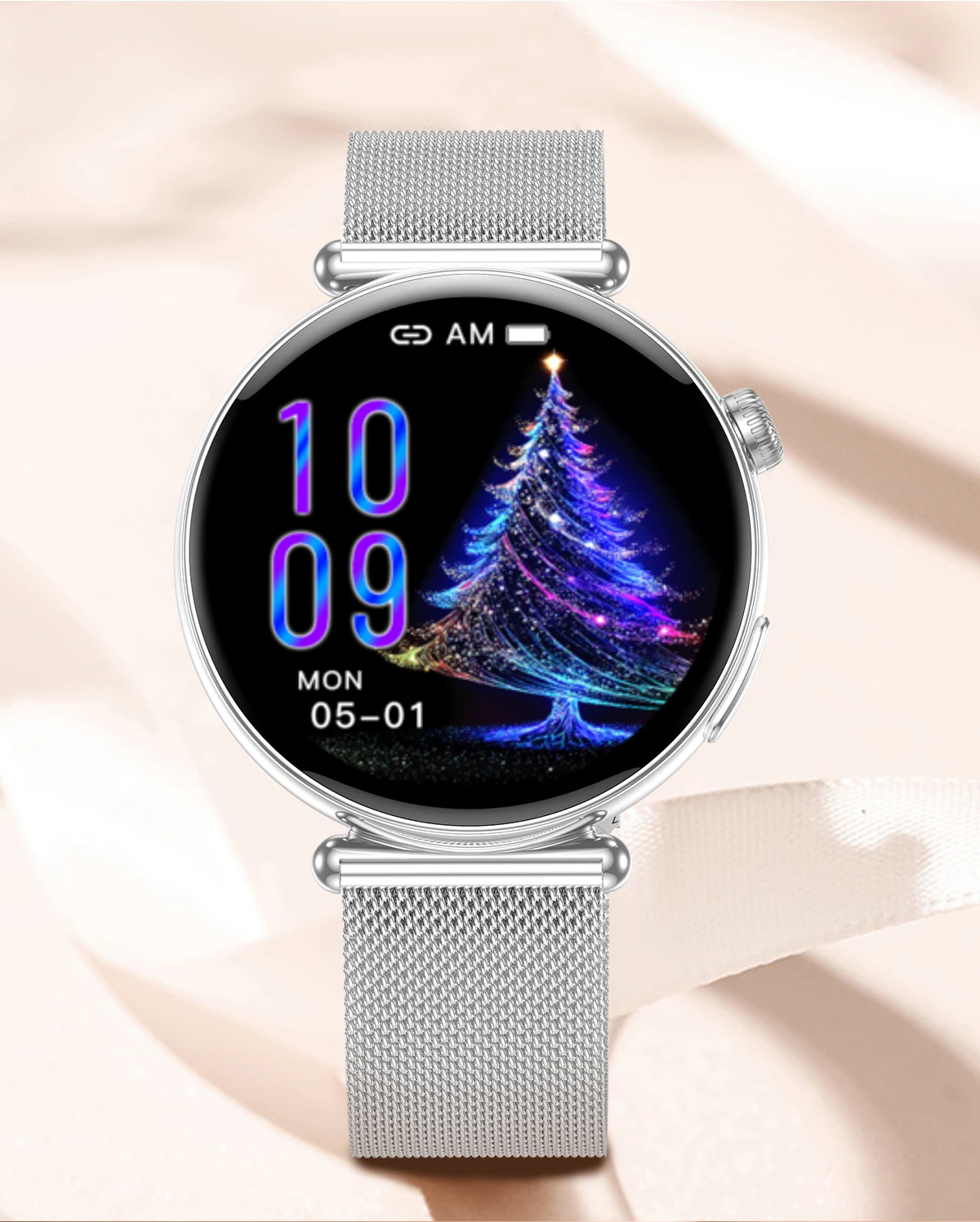 Luxus-Diamant-Smartwatch für Damen, 1,32 Zoll AMOLED-Bildschirm, Herzfrequenz- und Blutdruckmessung, Gesundheitsmonitor, IP68 wasserdicht, Sportuhr – Detail 37