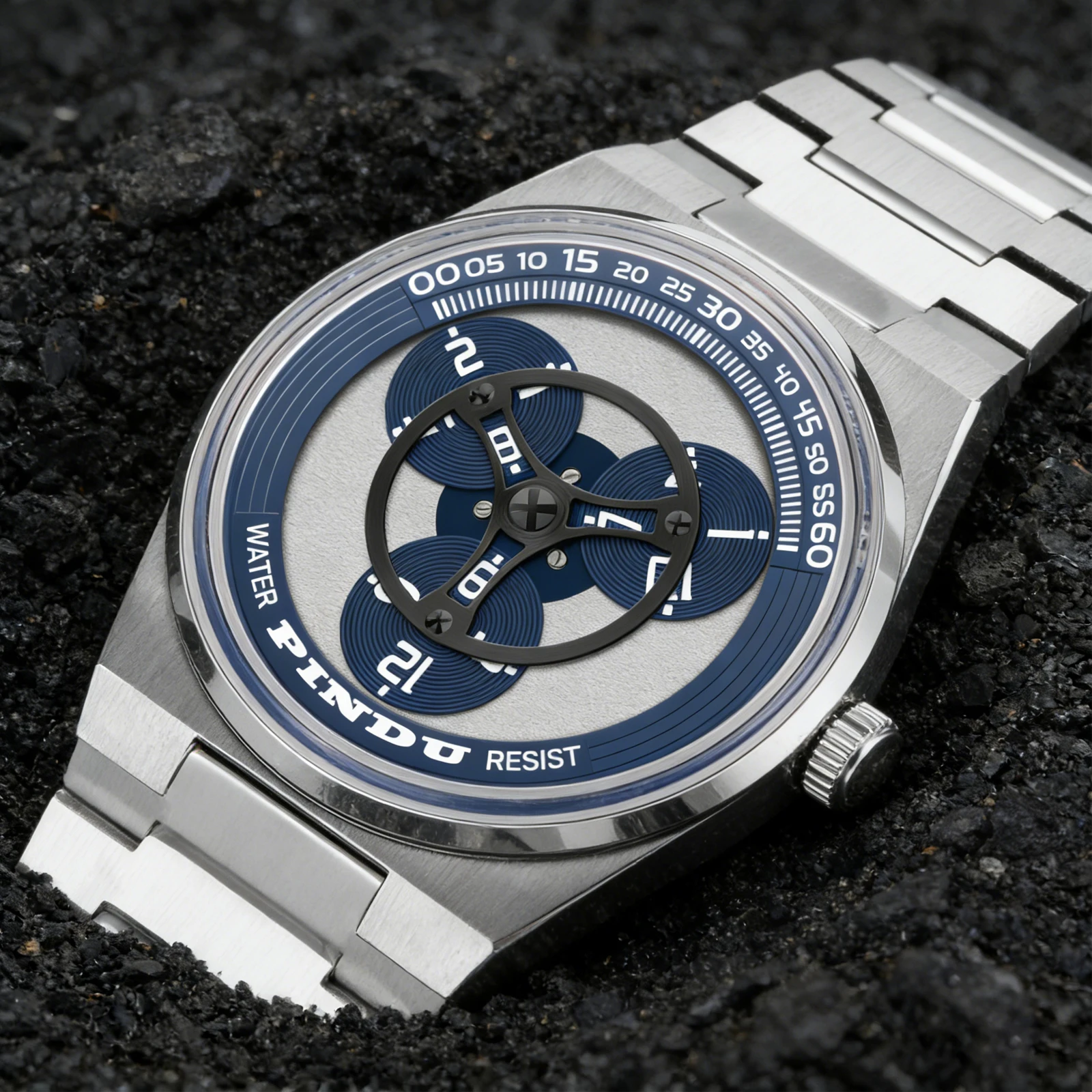 PINDU Design New Stainless Steel Mechanical Watch Men TOP-Luxury Sapphire Mirror Miyota 8215 Movement Waterproof Automatic Watch