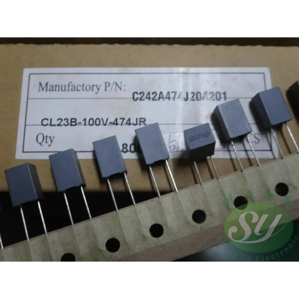 

20PCS CL23 0.47uf/100v 470nf 474 brand new 5mm film capacitor