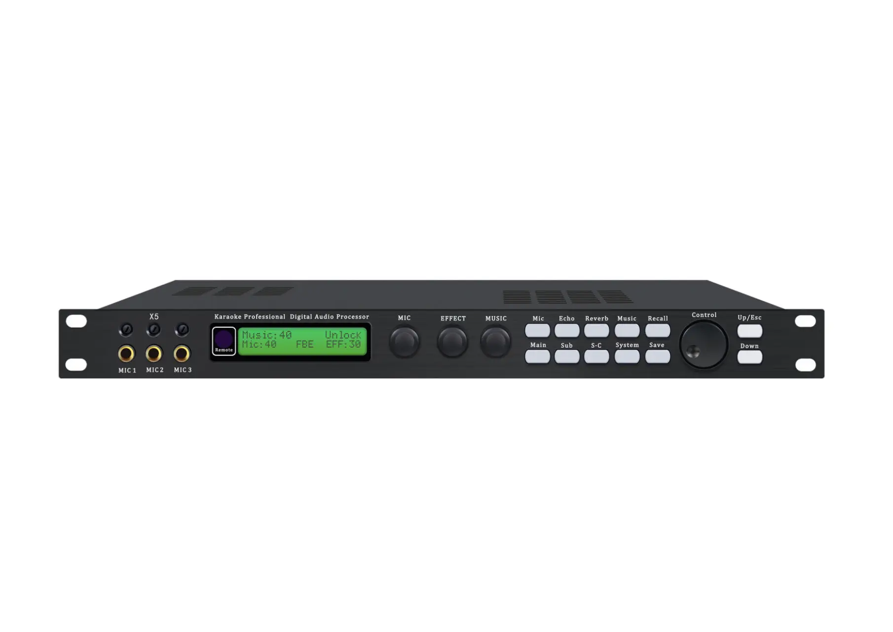 2024 X5 Karaoke Pre-effects KTV Professional Digital Audio Echo Effect Processor X5 DSP Audio Processor