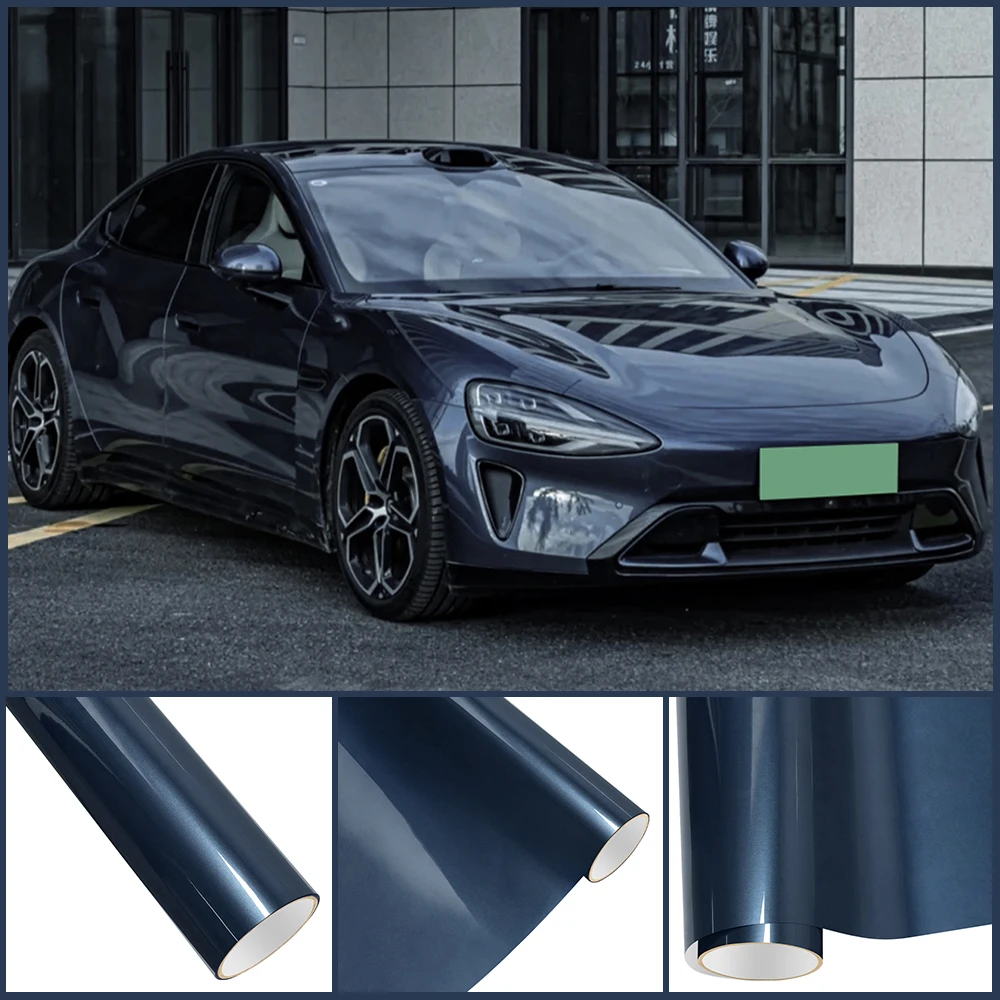 

PET Cambrian Grey Vinyl Car Sticker Auto Wrap Film Self-adhesive Waterproof Scratch Resistant Decal Motorcycle Car Decor Film