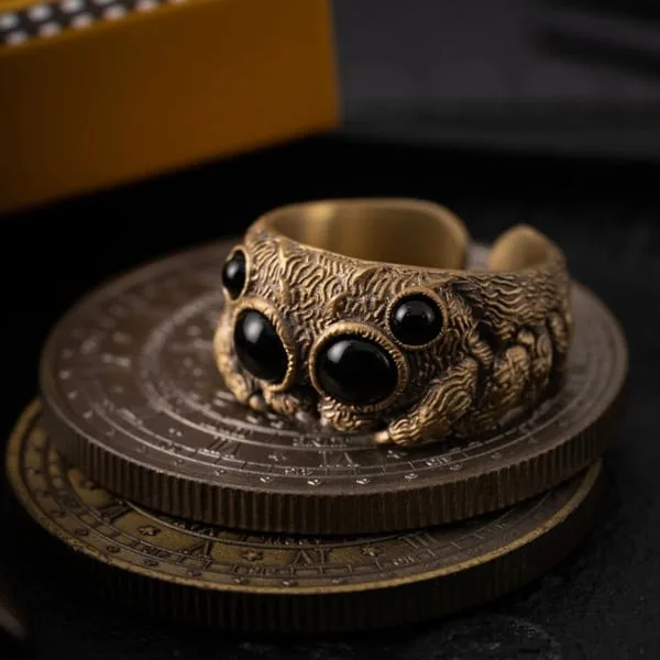 

Personality Punk Jump Spider Opening Adjustable Ring for Men Women Funny Animal Ring Party Jewelry Accessories Gifts