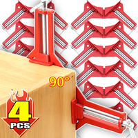 1/4PCS Right Angle Fixing Clip 90 Degrees Corner Clamp Picture Frame Corner Clamp Glass Holder Home DIY Woodworking Hand Tools