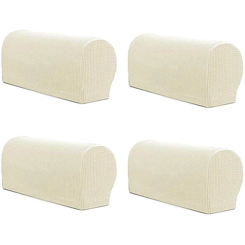 4Pcs Armrest Chair Covers, Stretch Armchair Couch Arm Rest Cover Anti-Slip Polyester Sofa Chair Arm Caps Slipcovers