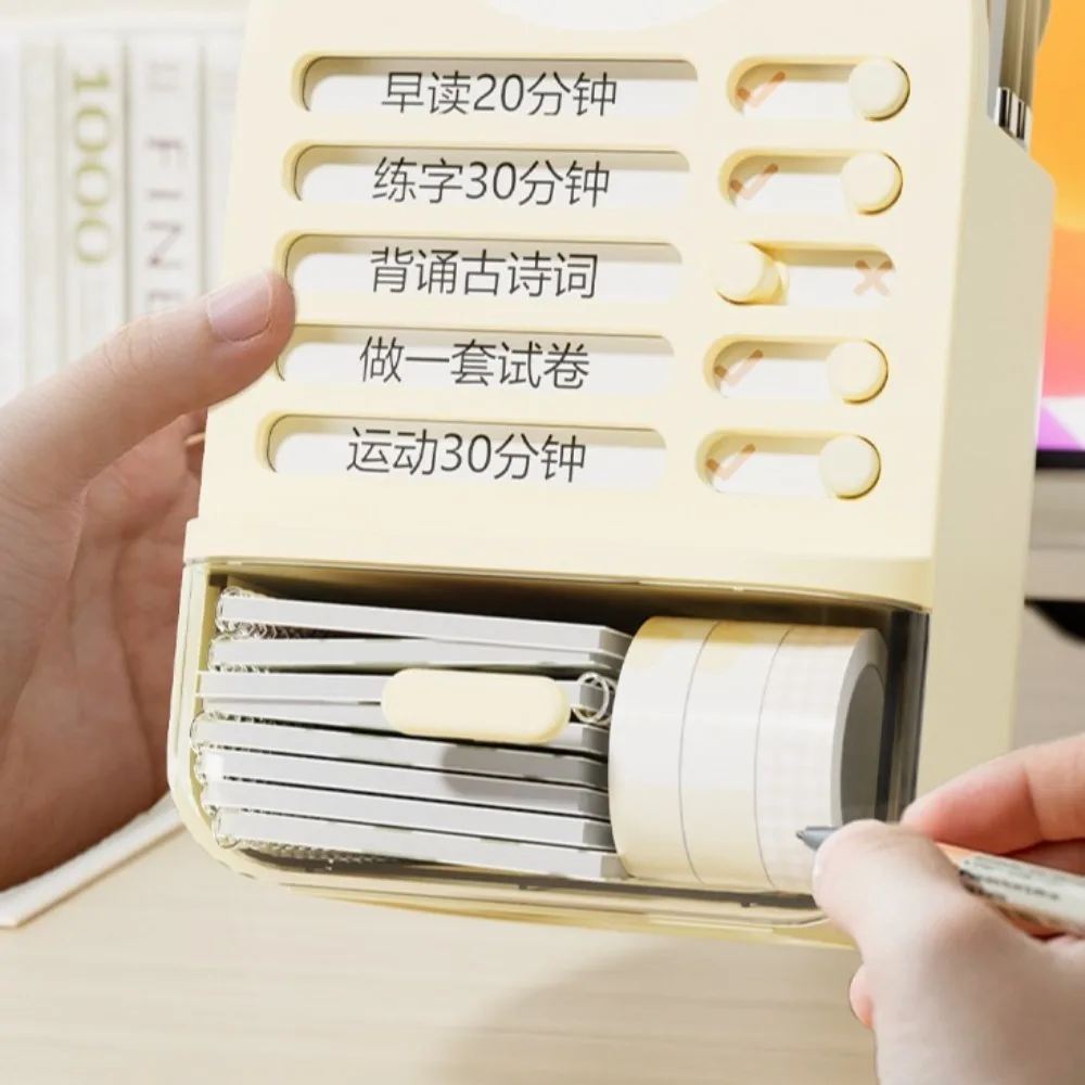 Large-capacity Self-discipline Pen Holder Multi-functional Clear Drawer Desktop Organizer Schedule List Fashion