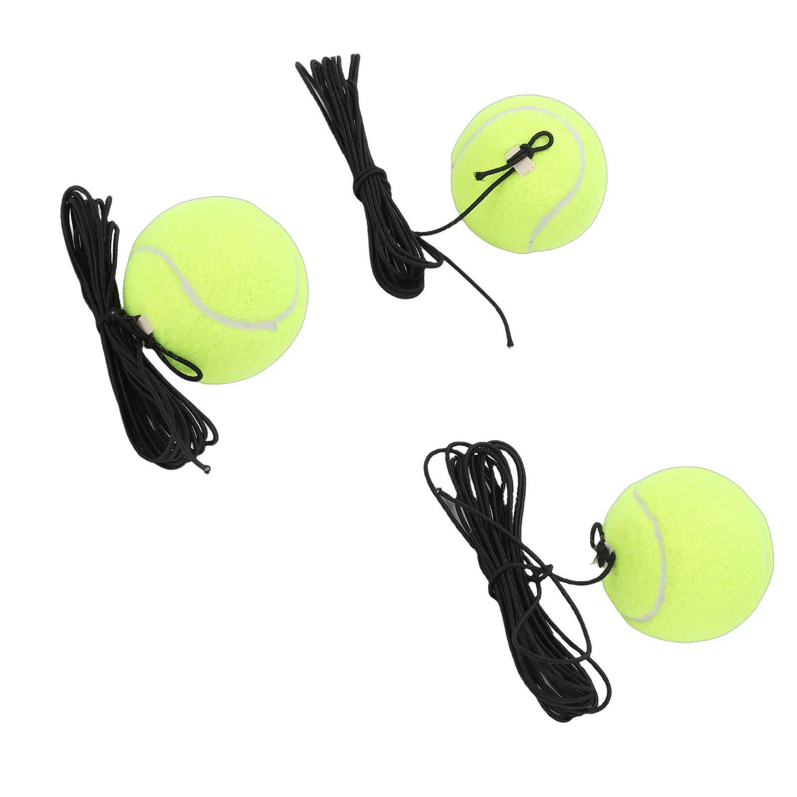 

3pcs Tennis Training Balls with Strings Synthetic Fiber Tennis Ball Training Equipment for Self Practice Tool