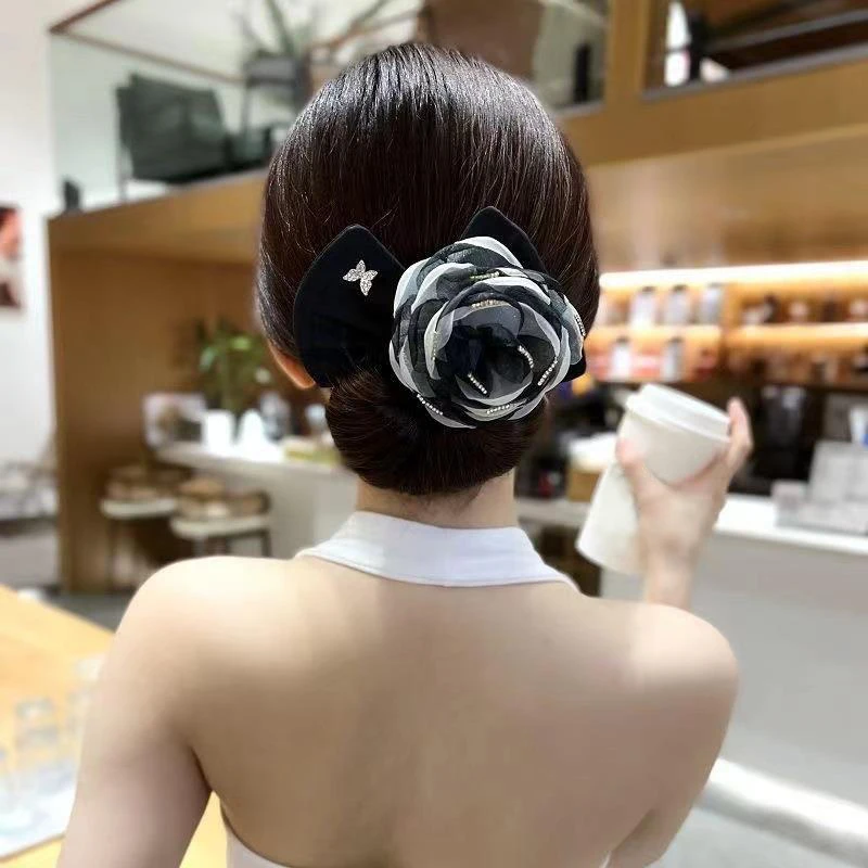 

Fashion Vintage Lazy Magic Flower Bow Clip Bun Curler Braider Hairstyle Twist Maker Tool Dount Twist For Women Hair Accessories