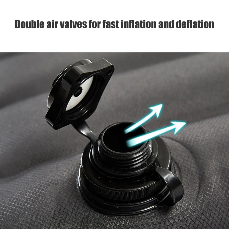 Colchão inflável com bomba para pés, tapete de ar para acampamento, viagem, ultraleve, compacto, dobrável, almofada de dormir para mochila, caminhadas