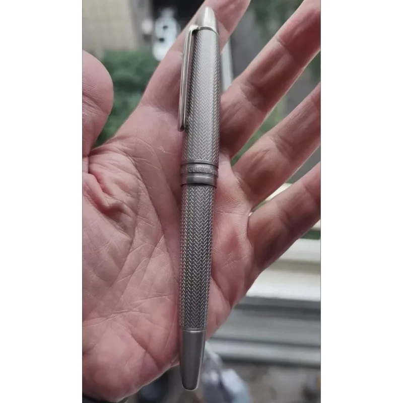 Penchen TA2 Pure Titanium Alloy Fountain Pen Titanium Shadow Long Knife 3.0mm Signature Business Luxury Pens Universal Practice