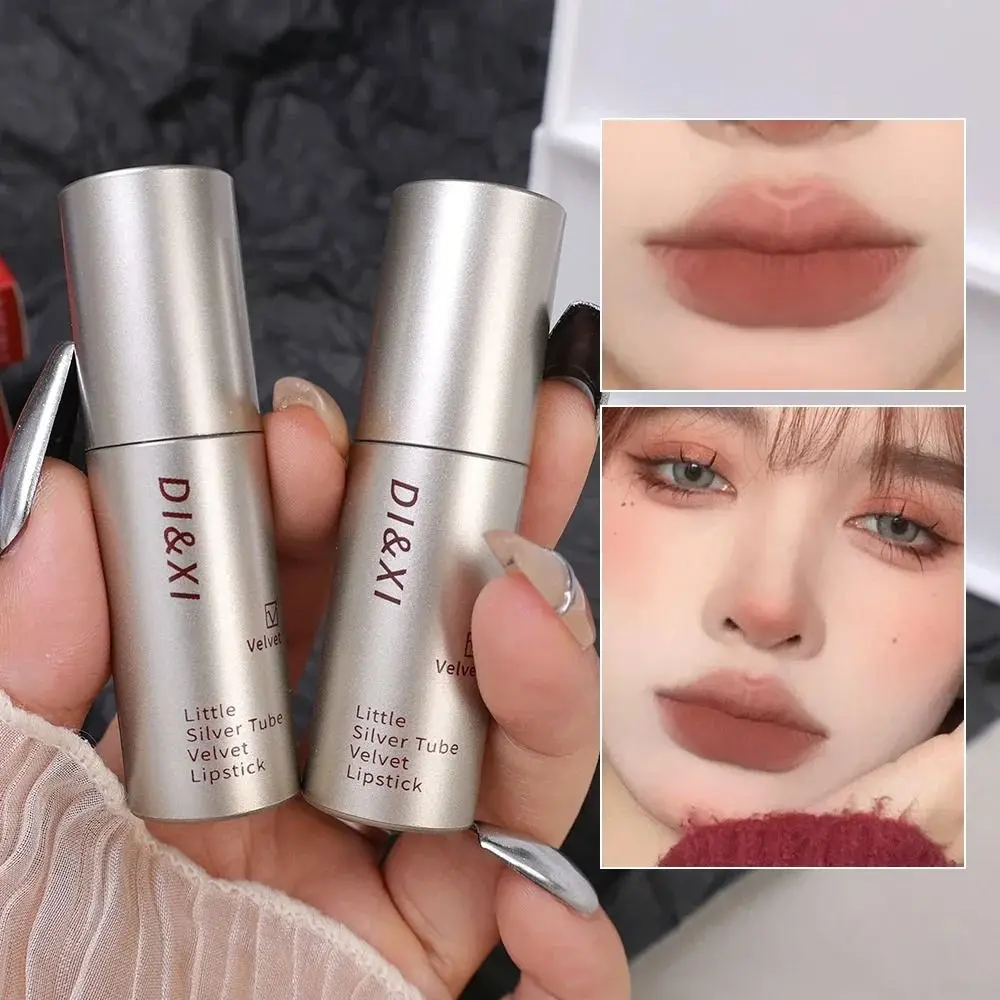 

Non-Stick Cups Dark Brown Matte Lip Gloss Nude Brown Lips Portable Brown Lip Mud Lipsticks Waterproof Tint Mud