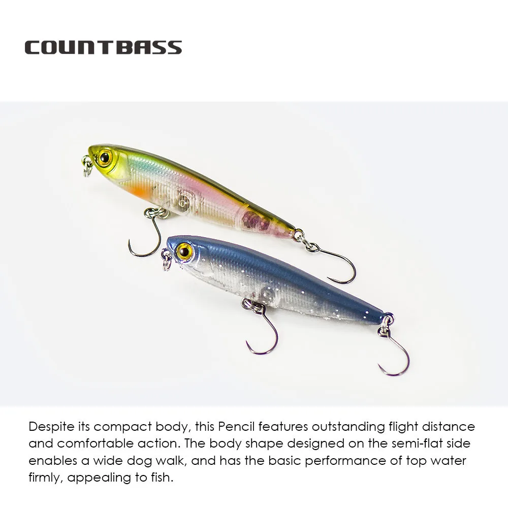 COUNTBASS Wobbler Topwater 55mm 2-3/16" 3g 1/8 oz. Schwimmender Köder, Bleistiftstopfen, Angler-Angelköder, La Peche Au Leurre Hardbaits – Detail 7