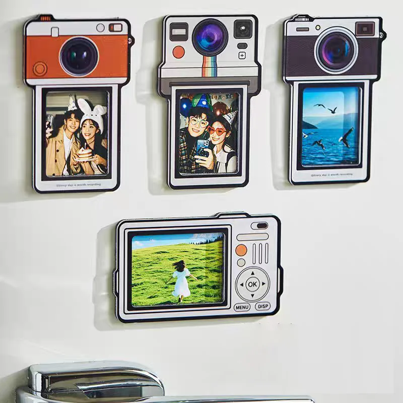 2pcs Creative and Funny Photo Frame Refrigerator Magnets Cute Refrigerator Magnets Whiteboard Sticker Mini Instant Polaroid view 5