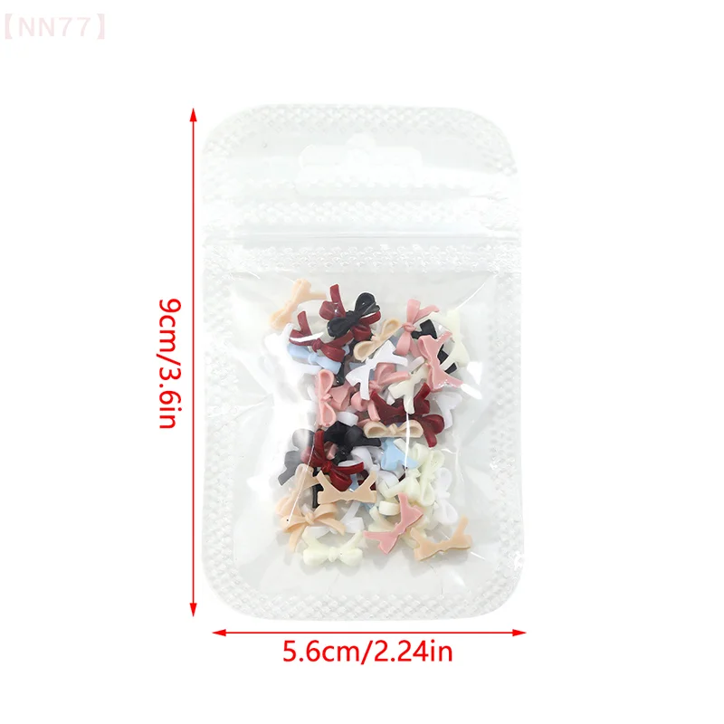 50 stuks Mini Bow Nail Charms Bulk Mix 3D Strik Nail Art Decoratie Accessoires Voor DIY Manicure Koreaans Ontwerp