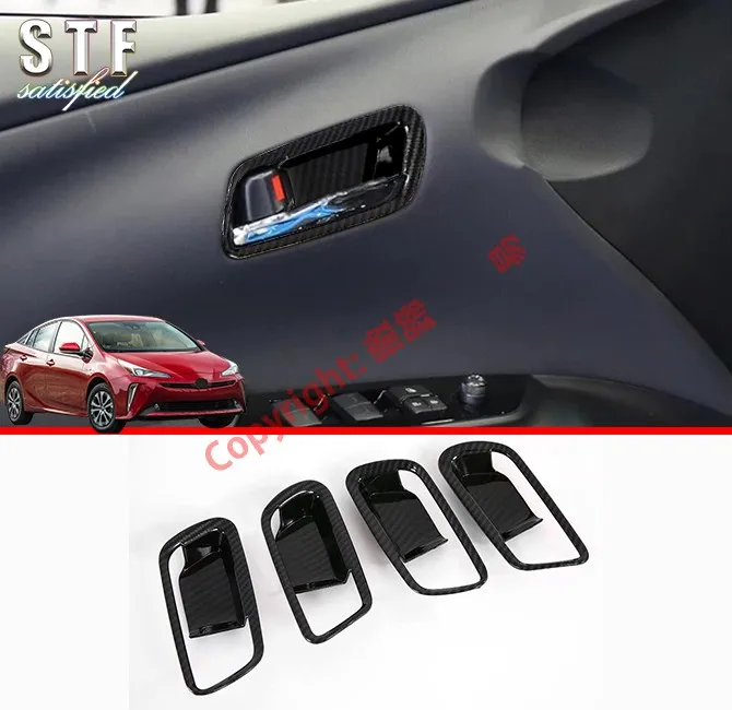 

Carbon Fiber Style Interior Door Handle Cover Trim For Toyota Prius 2018 2019 2020 Car Accessories Stickers W4