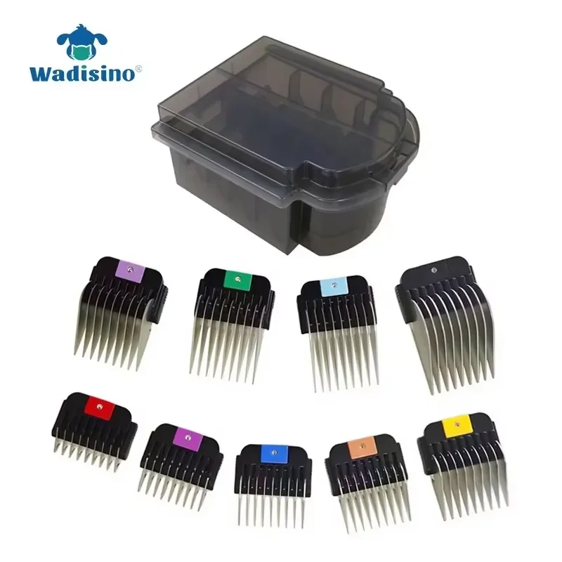 

Professional Dog Grooming Fader Blade Stainless Steel Detachable Guide Comb Set for Pet Groomers