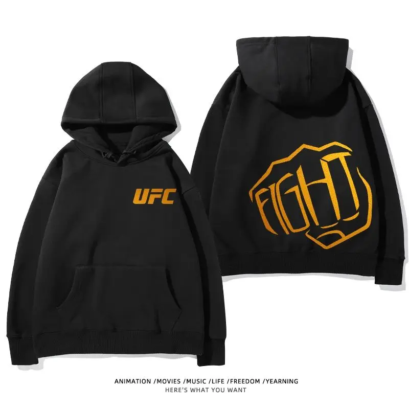 UFC Eagle MMA Mixed Martial Arts Boxing Kickboxing Loose Fleece Hoodie Sweatshirt Unisex Streetwear Men Women