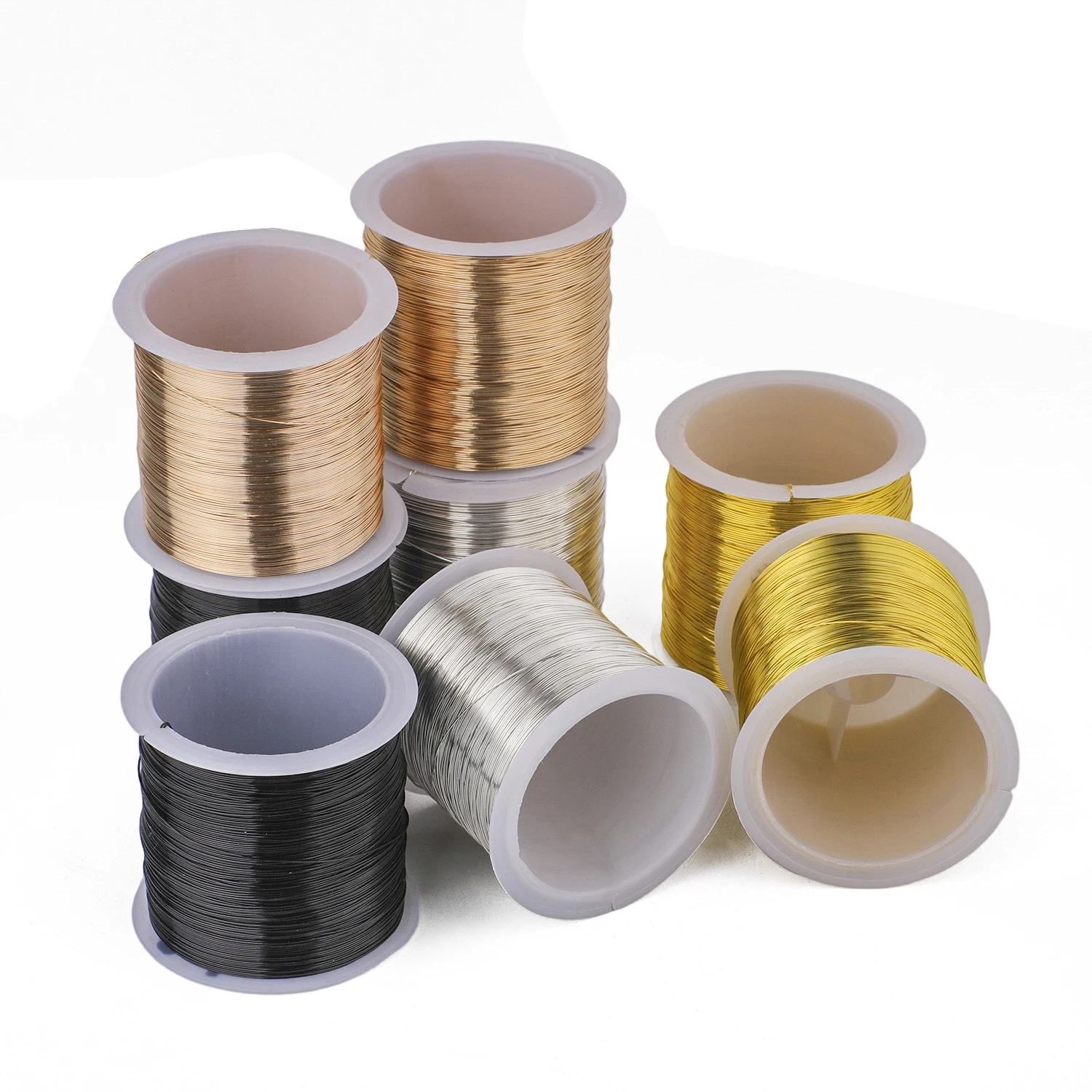 18k 14k Silvery Black Color Alloy Steel Wire Beading Cord String Craft Bailing Wire for DIY Handcraft Bracelet 0.3/0.4mm