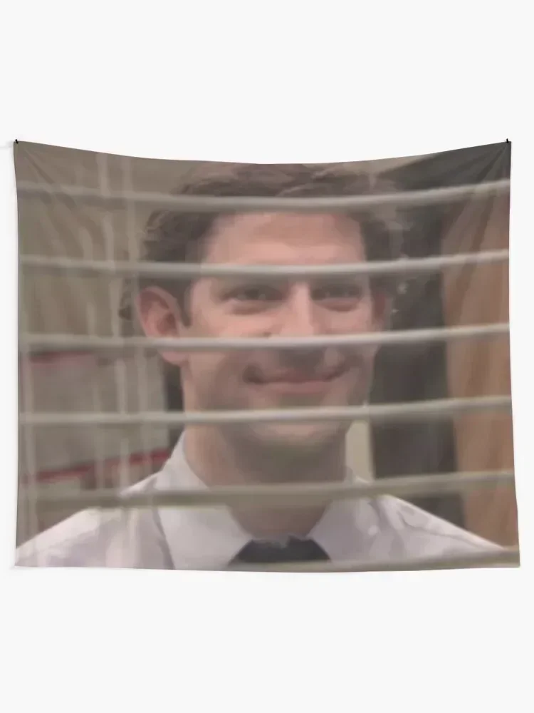 Jim Halpert Looking Through the window - The Office Tapestry Wallpaper Bathroom Decor Decoration Wall Tapestry