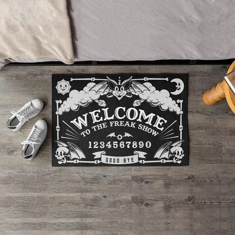 Halloween Gothic Witch Divination Welcome Entrance Doormat Home Decor Hallway Balcony Long Rugs Indoor Non-slip Floor Mat Decor