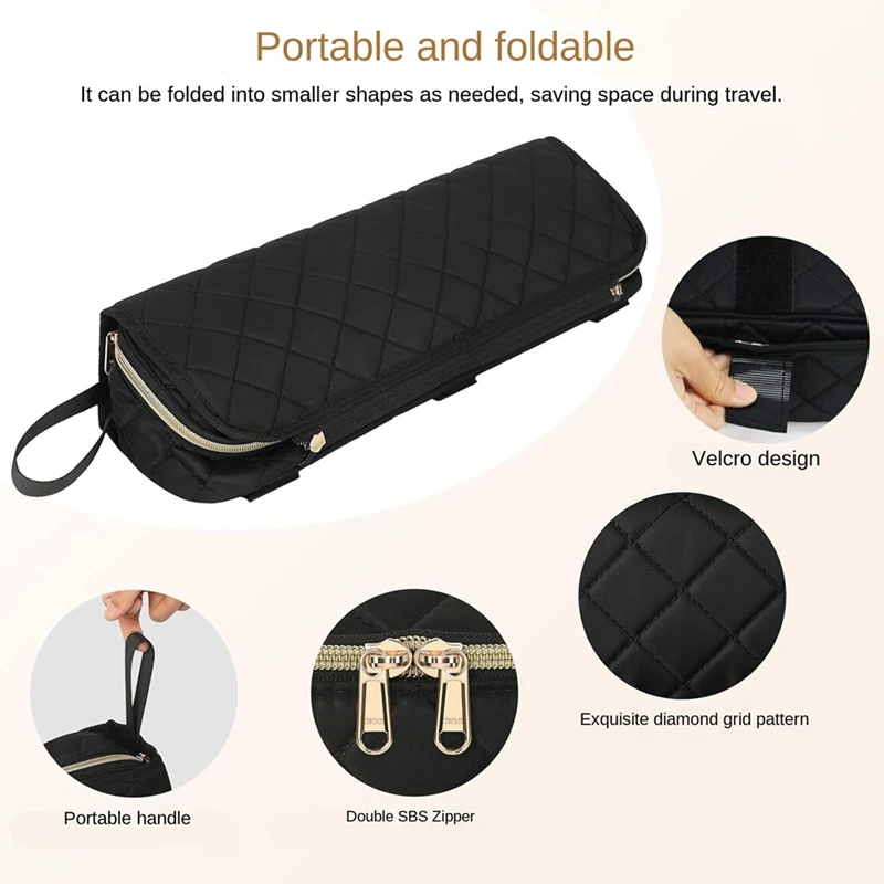 

B61A-Hair Tools Travel Bag Hair Styling Tool Organizer Storage Bag For Flat Irons Straighteners Curling Iron Accessories