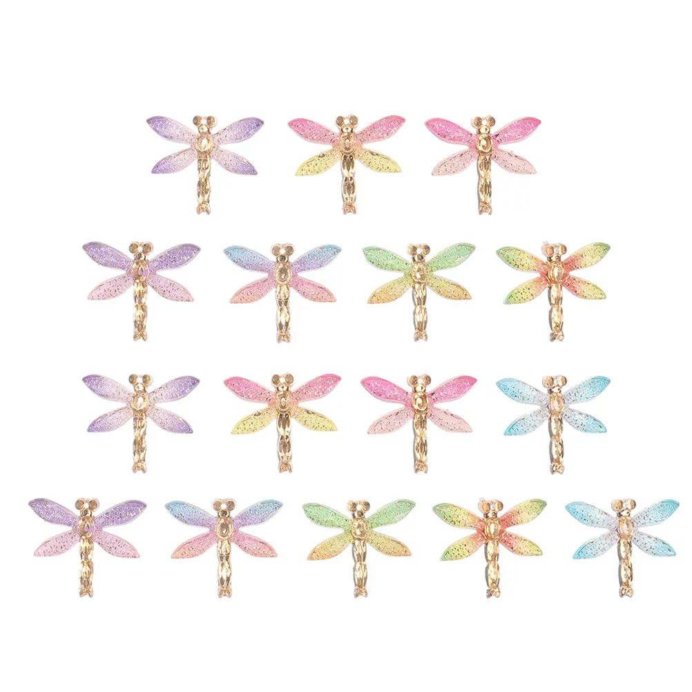 

24pcs Insect Jewelry Accessories Dragonfly Charms Diy Earring Pendants Necklace Bracelet Making Supplies Decorative Ornaments